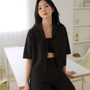 Stylish Black Two-Piece Set